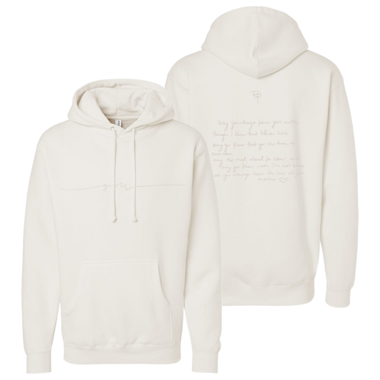 Script Cream Hoodie